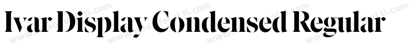 Ivar Display Condensed Regular字体转换
